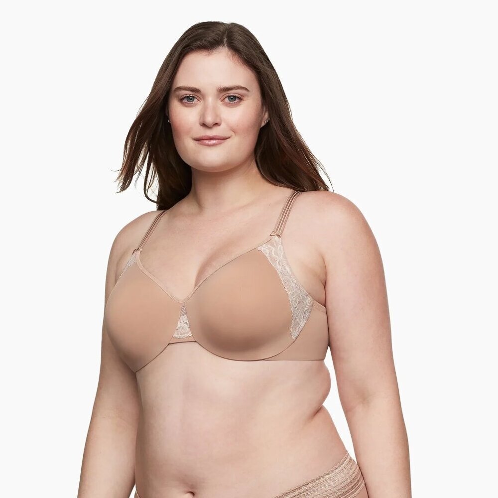 Olga by Warners Cloud 9 Underwire Unlined Minimizer Bra Nude 40DDD G18961A
